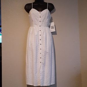 White strap long dress